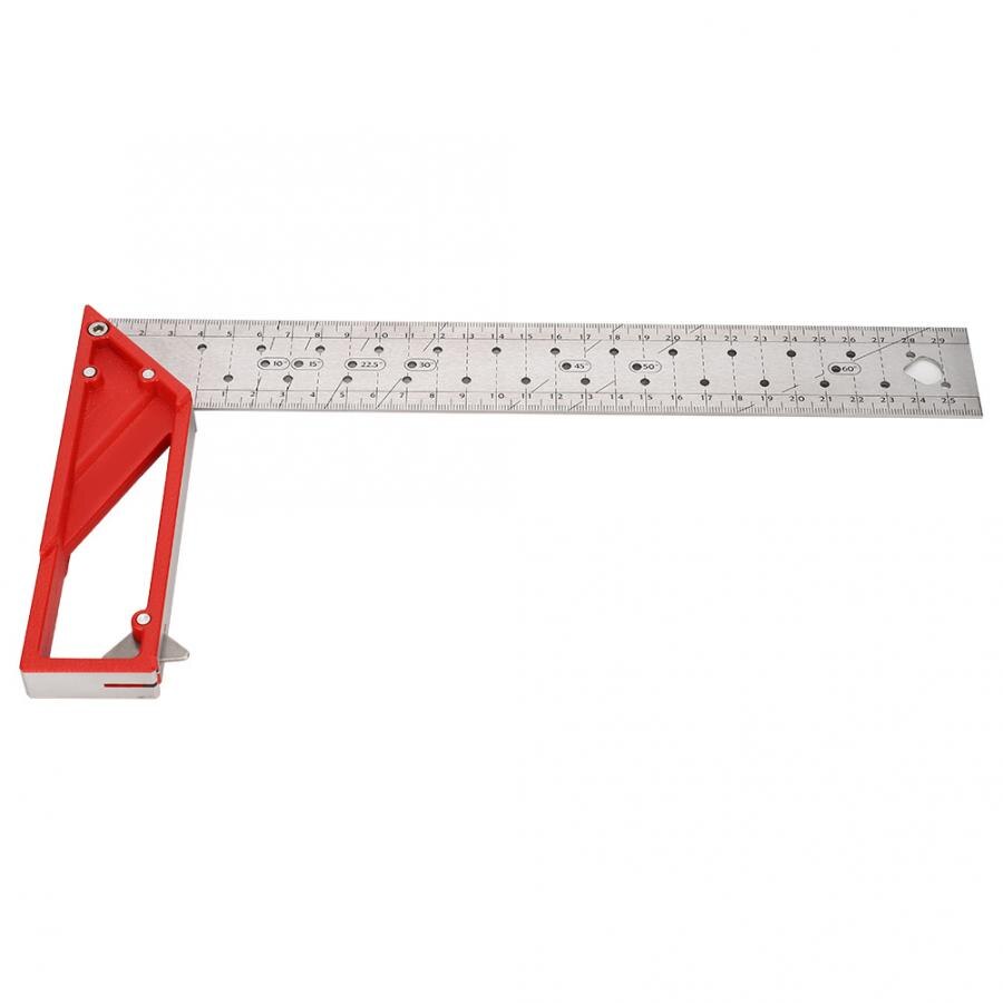 Herramientas de carpintero, Regla De Ángulo Recto de acero inoxidable de 30cm, 45/90, herramienta de medición cuadrada para múltiples fines