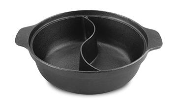 35cm żeliwny garnek robić zupy gorący kociołek Shabu shabu żeliwny gulasz wok 5 ~ 8 osób: A