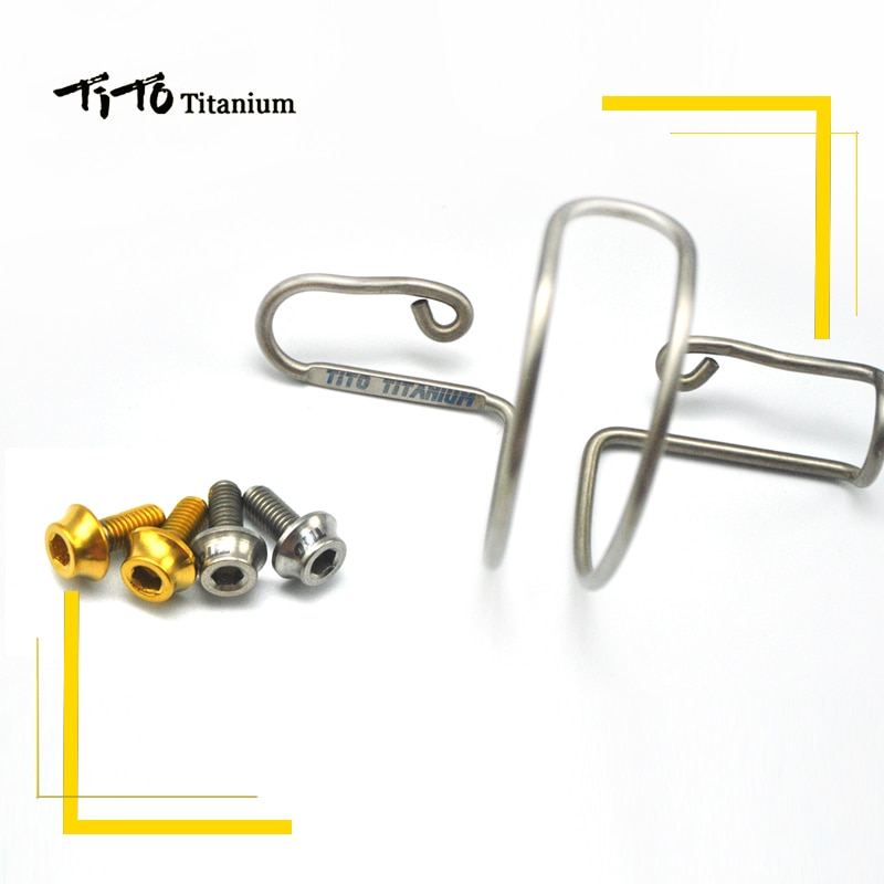 6 st tito  m5 x 12mm cykelcykel titanium ti vattenflaskbur hylla bultar flaskhållare skruv