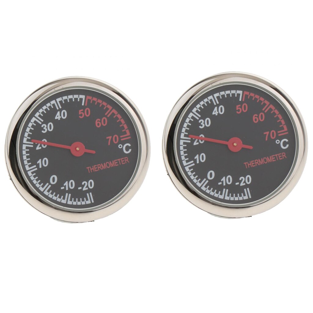 2 xElectronic Clock Inside Outside Temperature Gauge Car Vehicle Thermometer