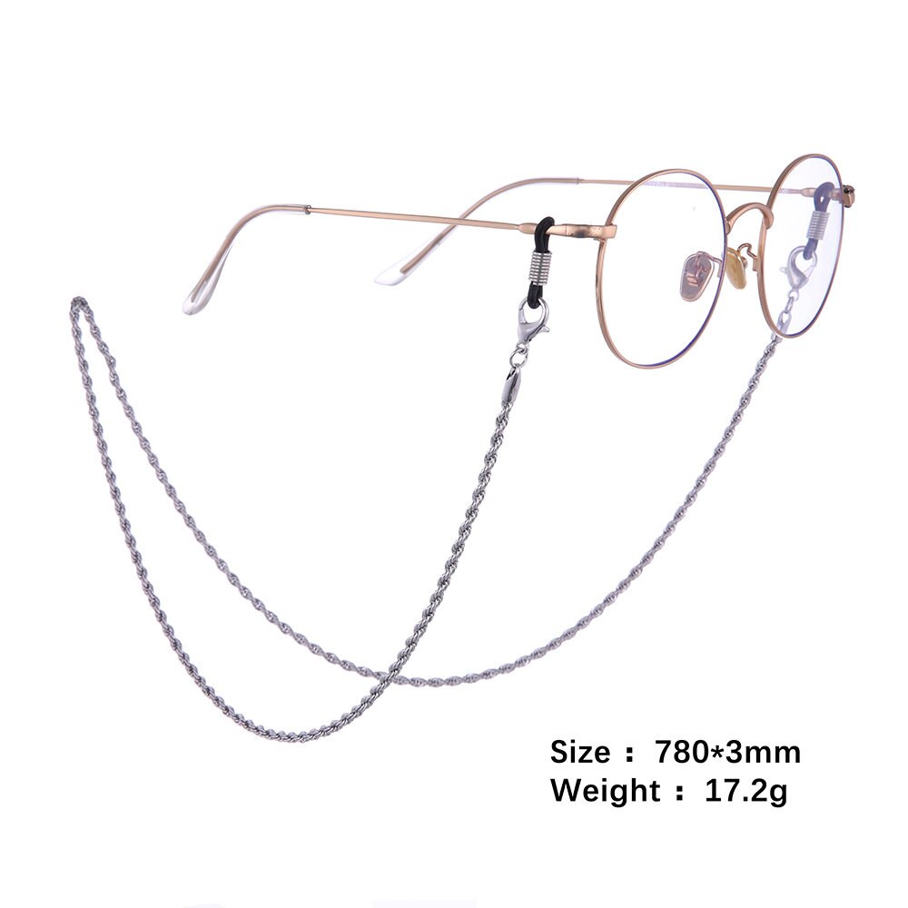 Teamer lunettes 78CM chaîne en métal | Lunettes lunettes chaînes lanières, collier lunettes, lunettes, lunettes, lien chaîne cordons accessoires