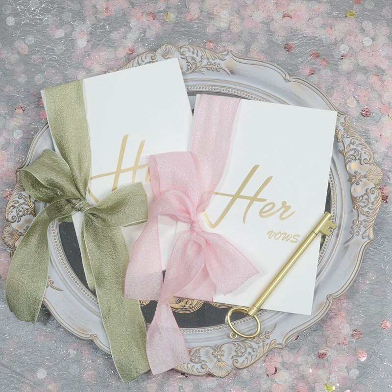 Ins Koreaanse Stijl Europese Stijl Bruid En Bruidegom Bruiloft Gelofte Kaart Gezworen Card Chiffon Lint