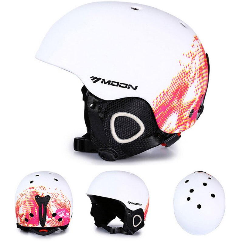 Luna esquí casco Otoño Invierno hombres adultos Snowboard Skateboard esquí equipo deportes seguridad cascos para nieve gafas con