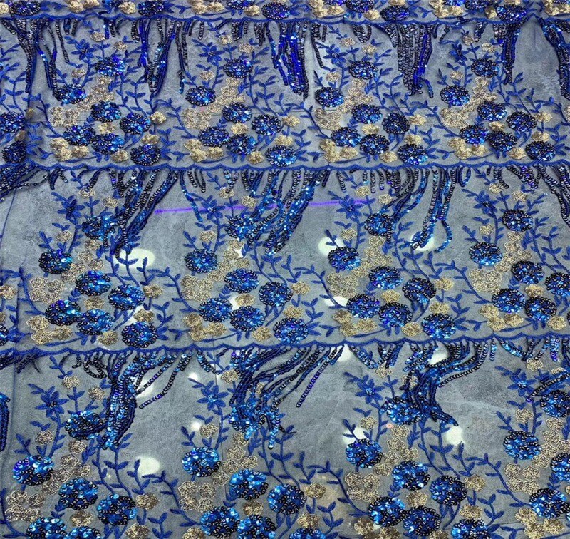 Afrikanske pailletter blonder stof nigerianske blonder stof fransk tyl blonder stof til kjole