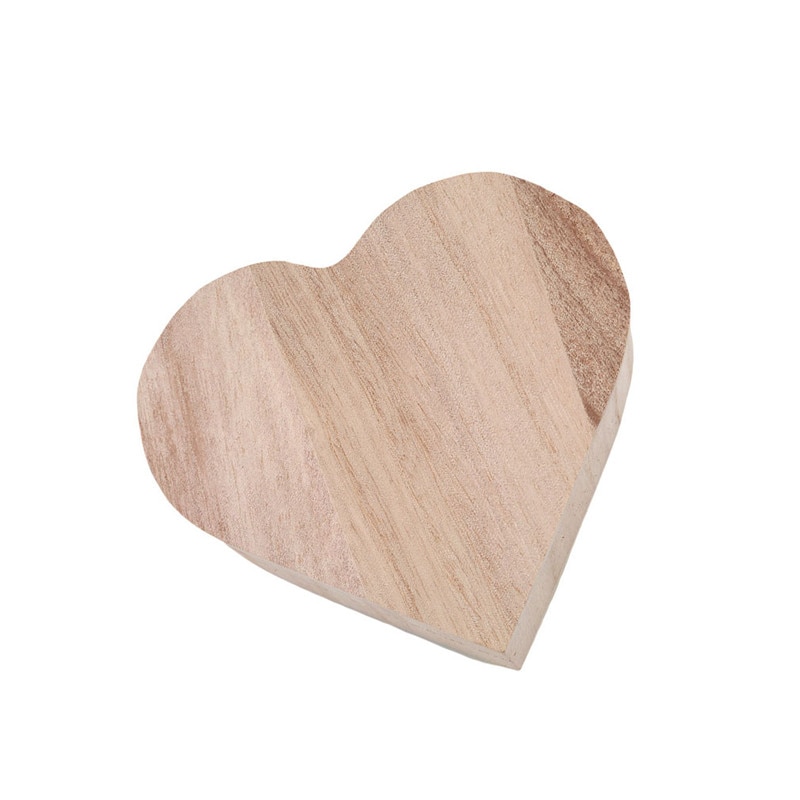 Storage Boxes Heart Shape Wood Box Jewelry Box Wedding Home Storage Bin Earrings Ring Box