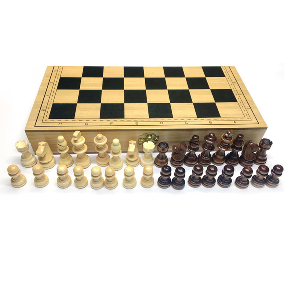 Wooden Chess Pieces Only 32 Pieces, Replacement Chess Figures without Board 32 Pieces Wooden Chess Pieces: Set Chess