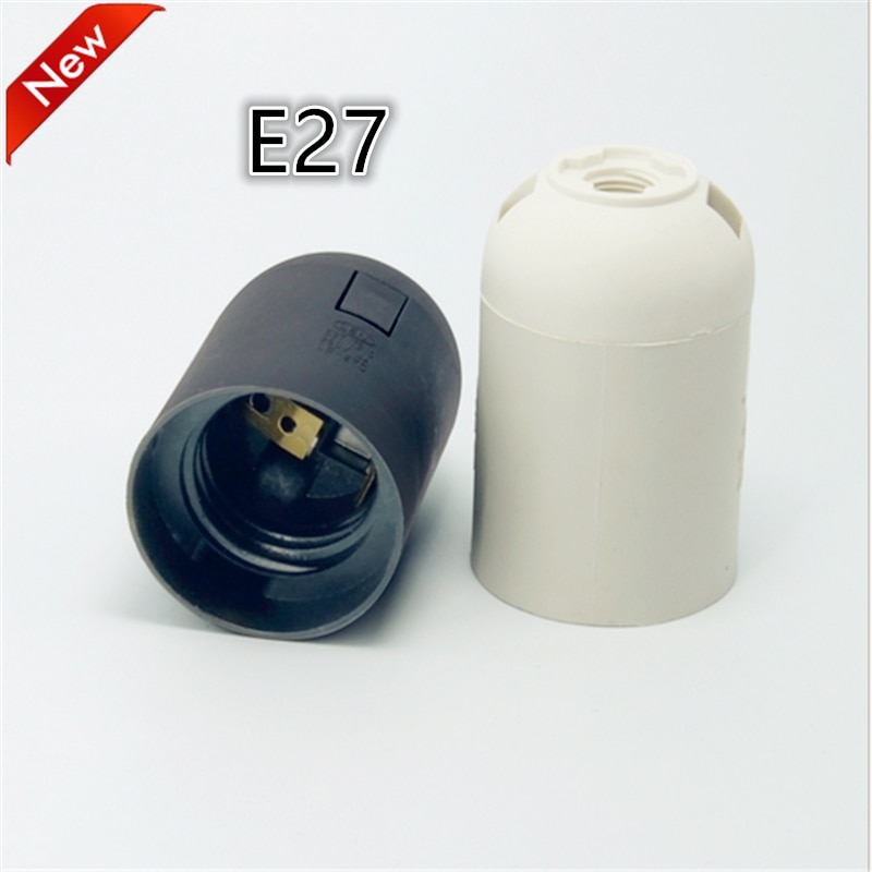 E27 led plastic lamphouder 10 stks/partij e27 edison schroef gloeilamp socket houder diy e27 socket base