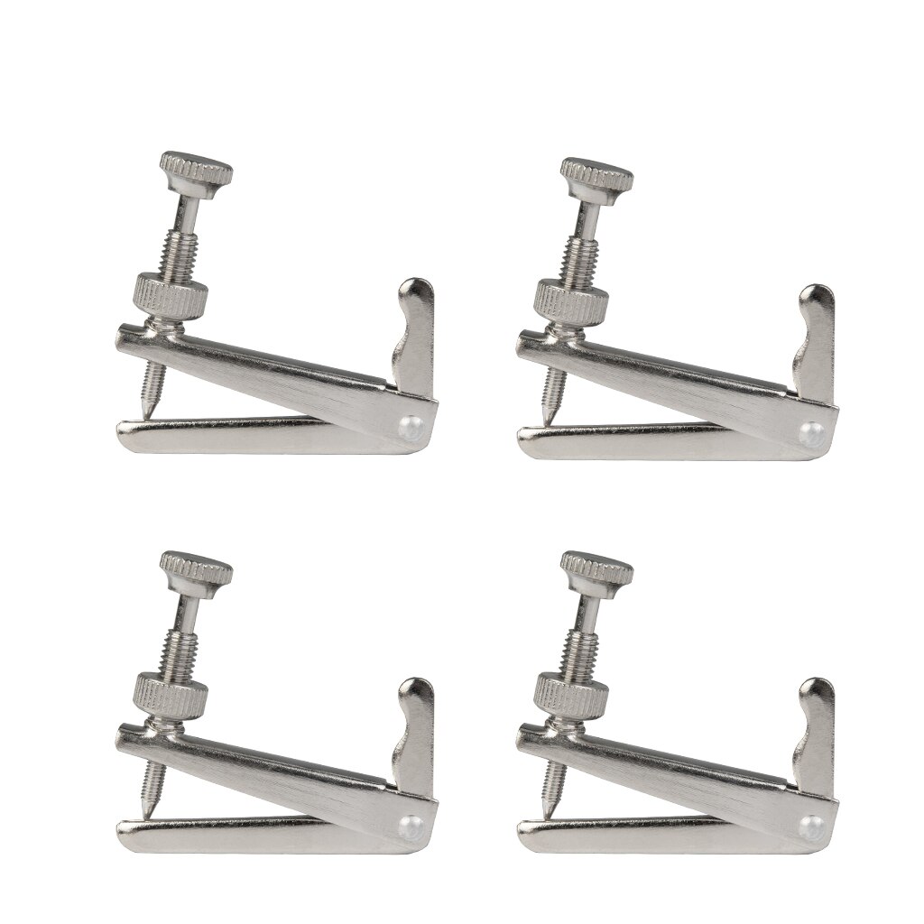 4 Stks/set Cello String Richters Metalen Fijnstemmers Cello Vervangende Onderdelen Voor 3/4 4/4 Cello: 4pcs Silver