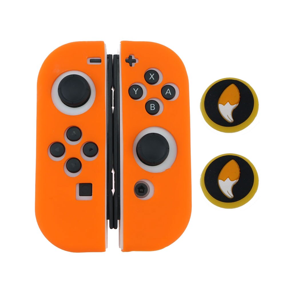 JCD for Nintend Switch Joycon Cover Solft Silicone Case with Thumbstick caps for Nintendo Switch Controller Grip Joy-con Cover: I