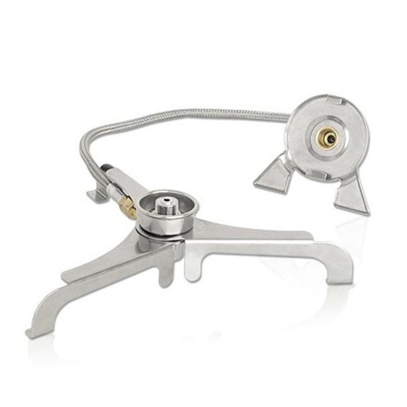 Fornello da campeggio Split Converter connettore Barbecue Grill connettore adattatore adattatore stufa stufa Picnic Gas treppiede serbatoio Gas Out I3I1: Default Title