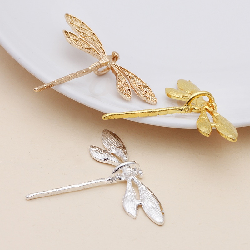 20 PCS 36*43MM Metal Alloy Gold/KC Gold/Silver Color Dragonfly Connectors Charm diy Jewelry Findings
