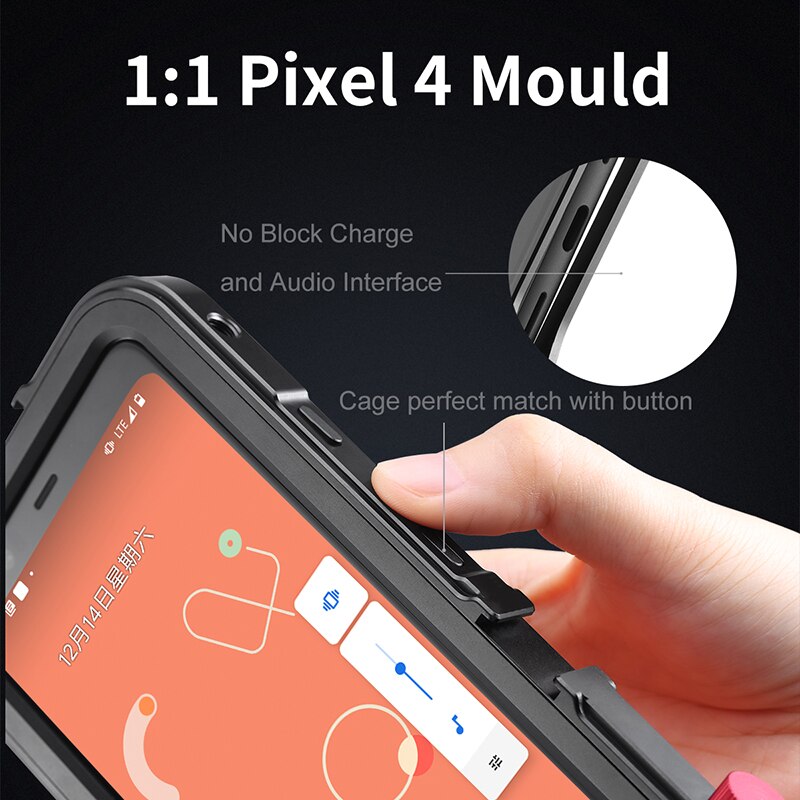 Ulanzi Vlog étui à Cage en métal pour Pixel 4 XL étendre la chaussure froide pour Microphone de lumière LED