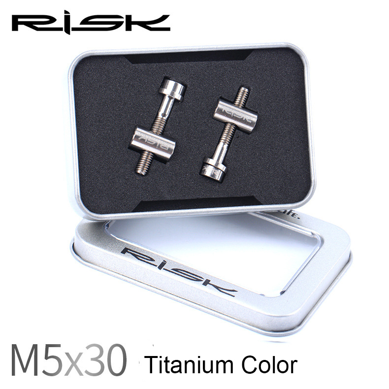 Parafusos e porcas de assento m5x30/40mm, liga de titânio para porcas e parafusos de bicicleta, 2 peças: M5X30 Ti