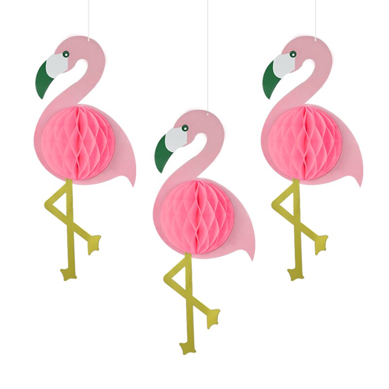 Boule en forme de flamant Rose/Rose rouge, pendentif mural suspendu, guirlandes en papier, décor de fête d&#39;anniversaire et de mariage, 3 pièces: B01