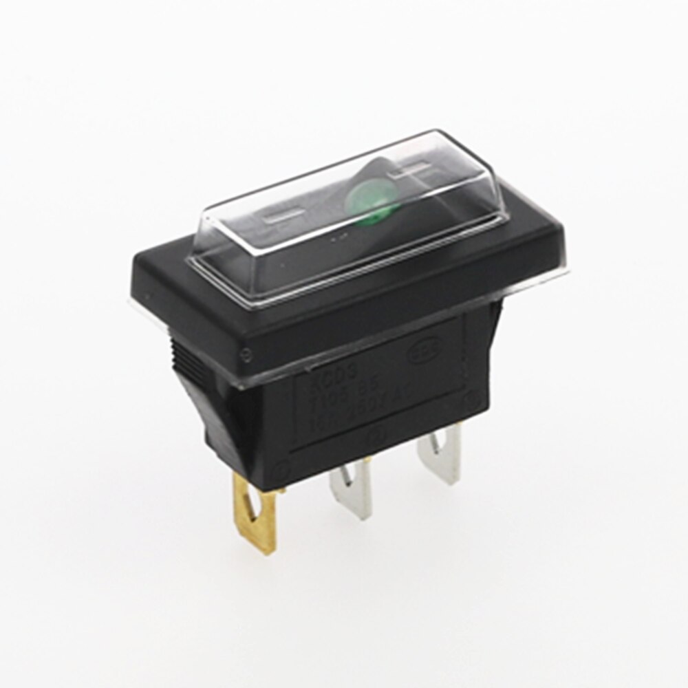 4Pcs KCD3 Rocker Switch ON-OFF 2 Position 3 Pin Electrical equipment With Dot Light Power Switch 16A 250VAC/ 20A 125VAC