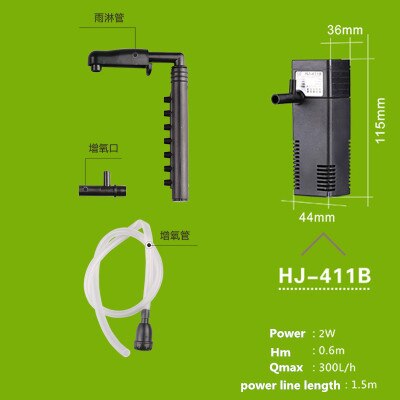 Sunsun 220V 50HZ Aquarium Fish Tank Multi Functional Water Pump Internal Filter HJ-111b HJ-311b HJ-411b HJ-611b: HJ-411B / UK Plug adapter