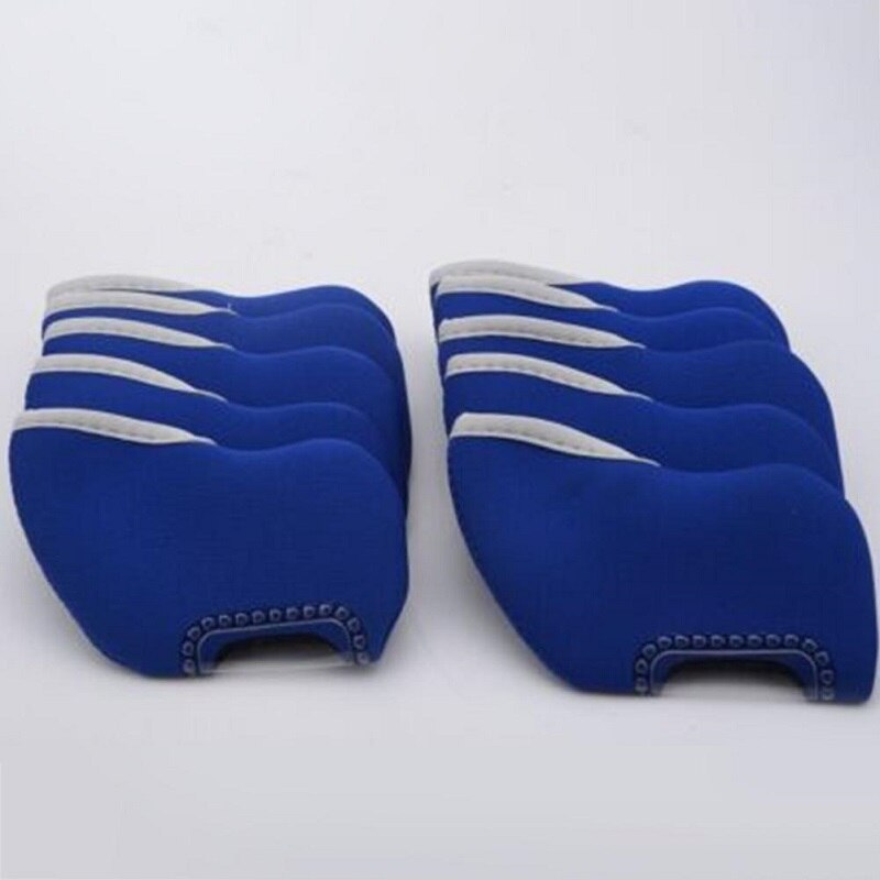 10 Teile/satz Golf Eisen Verein Kopf Abdeckungen draussen Sport Anti kratzen Neopren Golf Kappe Keile Abdeckung Schutzhülle Golfplätze Zubehör neue: Blau