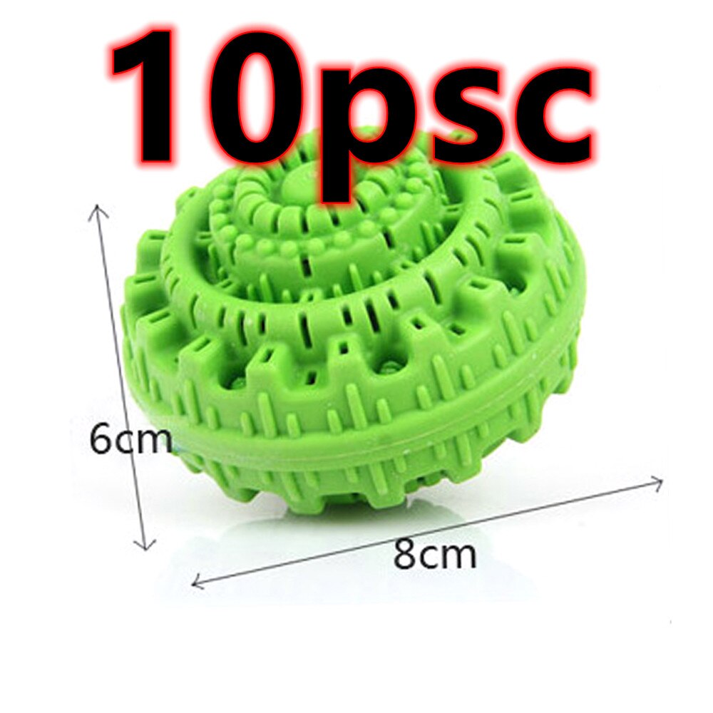 5/10psc Eco Reusable Laundry Cleaning Magic Anti-winding Washing Products Machine Wash Washzilla Anion Molecules Cleaning Tools: Green
