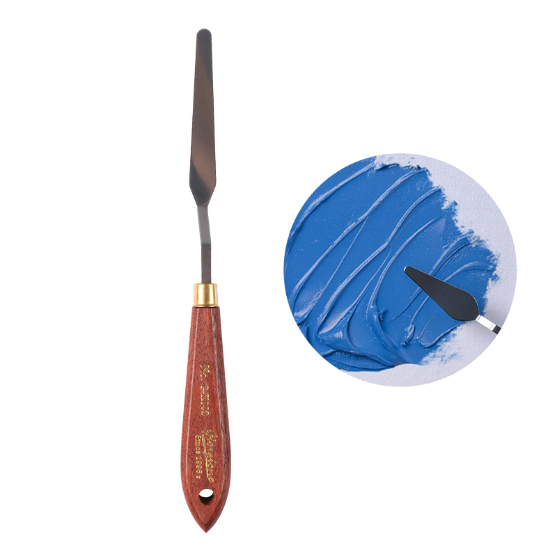 Espátula de artista, cuchillo de paleta, juego de cuchillos de pintura, raspador de mezcla de pintura, cuchillo de paleta de acero inoxidable, espátula artística de pintura