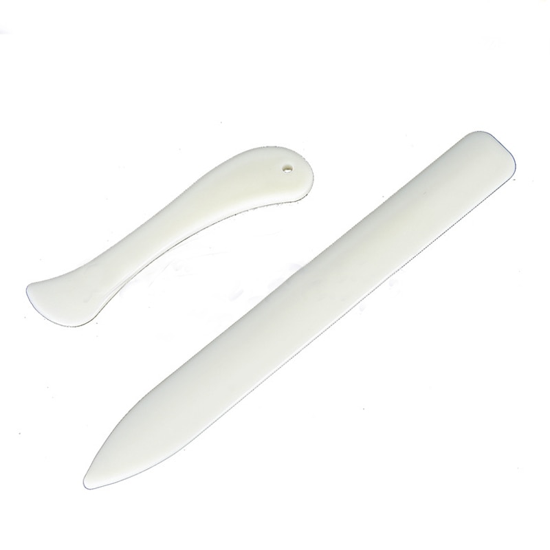 2 Pcs/ Pack Scrapbooking Supplies Plastic Scraper Card Making Bone Origami Knife Paper Set Imitation Cattle Bone Letter Opener