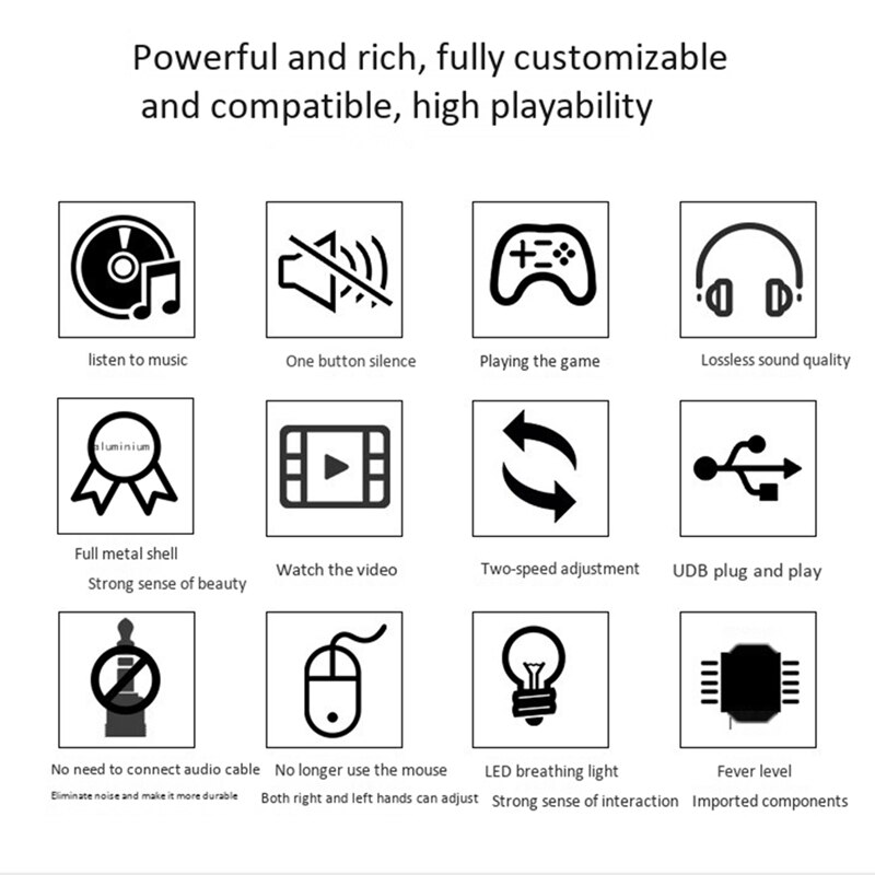 Usb Volume Control, Lossless Pc Computer Speaker o Volume Controller Knob, Adjuster Digital Control With One Key Mute Functi