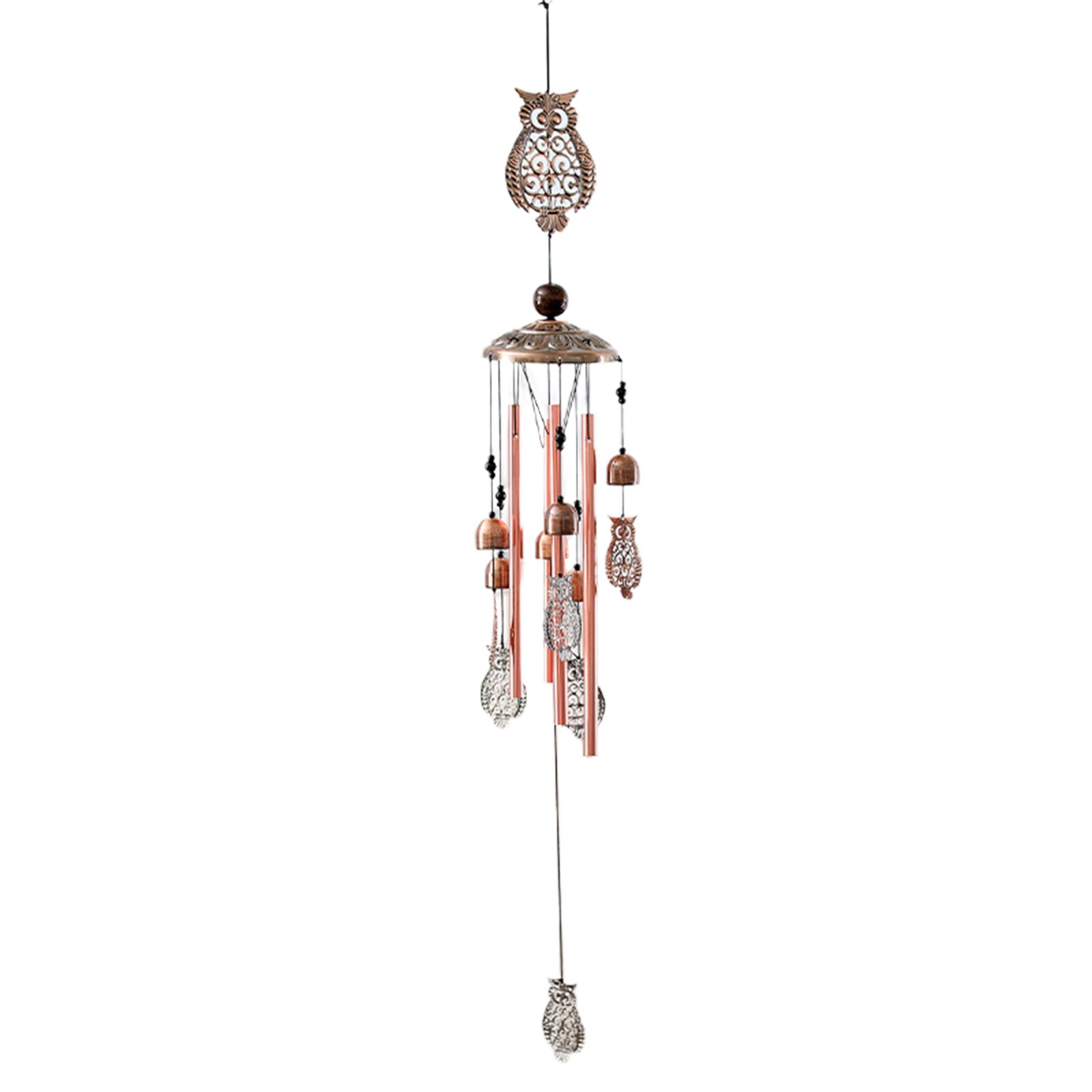 5 Tuned Metal Tubes Wind Chimes Outdoor Amazing Grace Music Sound 36inch Home Pendant