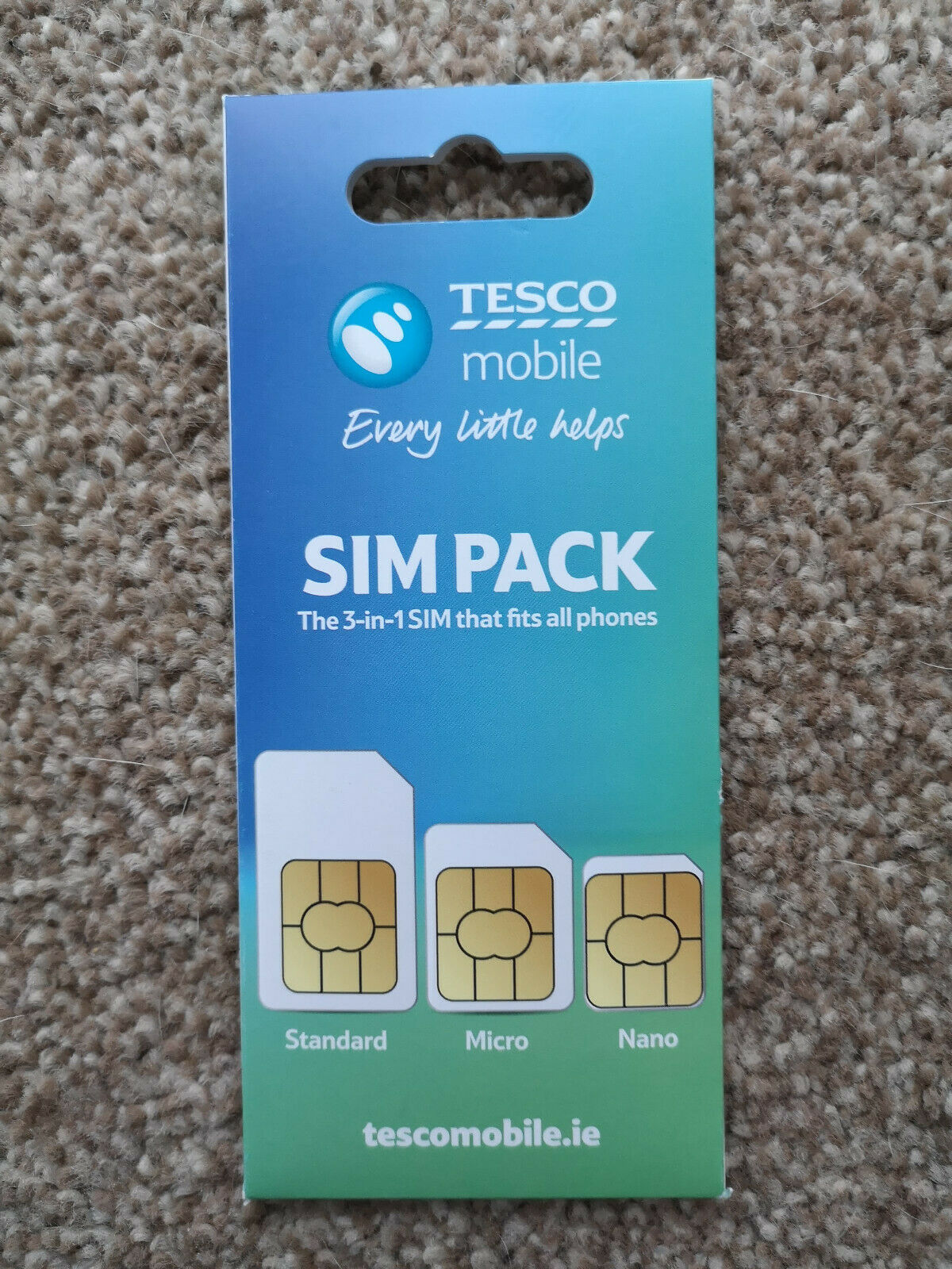 Ierland Sim-kaart Tesco Mobiele Ierland 4G Sim-kaart-3 In 1 Sim-kaart