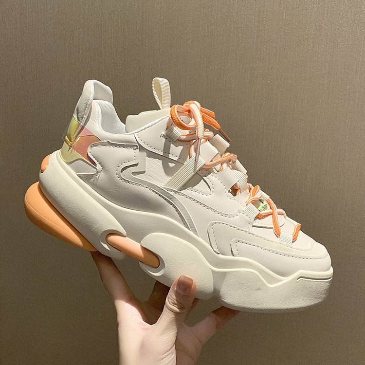 Zapatos antiguos para mujer Ins Tide , primavera y verano, zapatillas deportivas informales de suela gruesa a la roja, color blanco