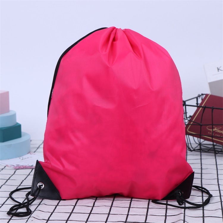 2022 Draagbare Sporttas Dikker Trekkoord Riem Riding Backpack Gym Koord Schoenen Bag Kleding Rugzakken Waterdicht: rose Red
