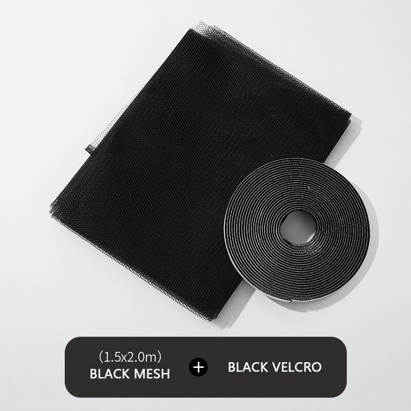 Bug Flying Door Self Room Window Protector Black Screen Curtains 130x150cm Nets Netting Anti Cortinas Insect Indoor Mosquito: black 1.5x2