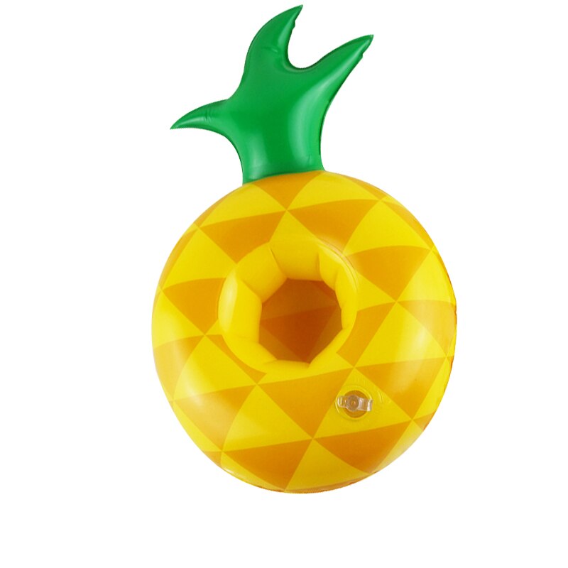 Verano cubo nube Arco Iris portavasos inflable piscina flotador cerveza beber enfriador Mesa Bar bandeja playa natación anillo: Pineapple Cup Holder