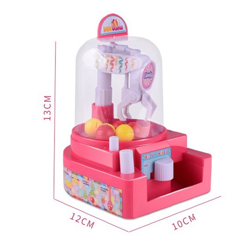 Random Color Kids Mini Doll Claw Machine Ball Catcher Game Candy Machine Fun Desktop Interactive Manual Children Baby Toys