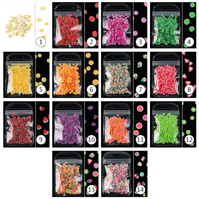 1 packung weiche ton-harz-füllmasse, bunte mischung aus füllmaterial für diy-epoxidharz-schmuckherstellung und diy-nagelkunstdekoration