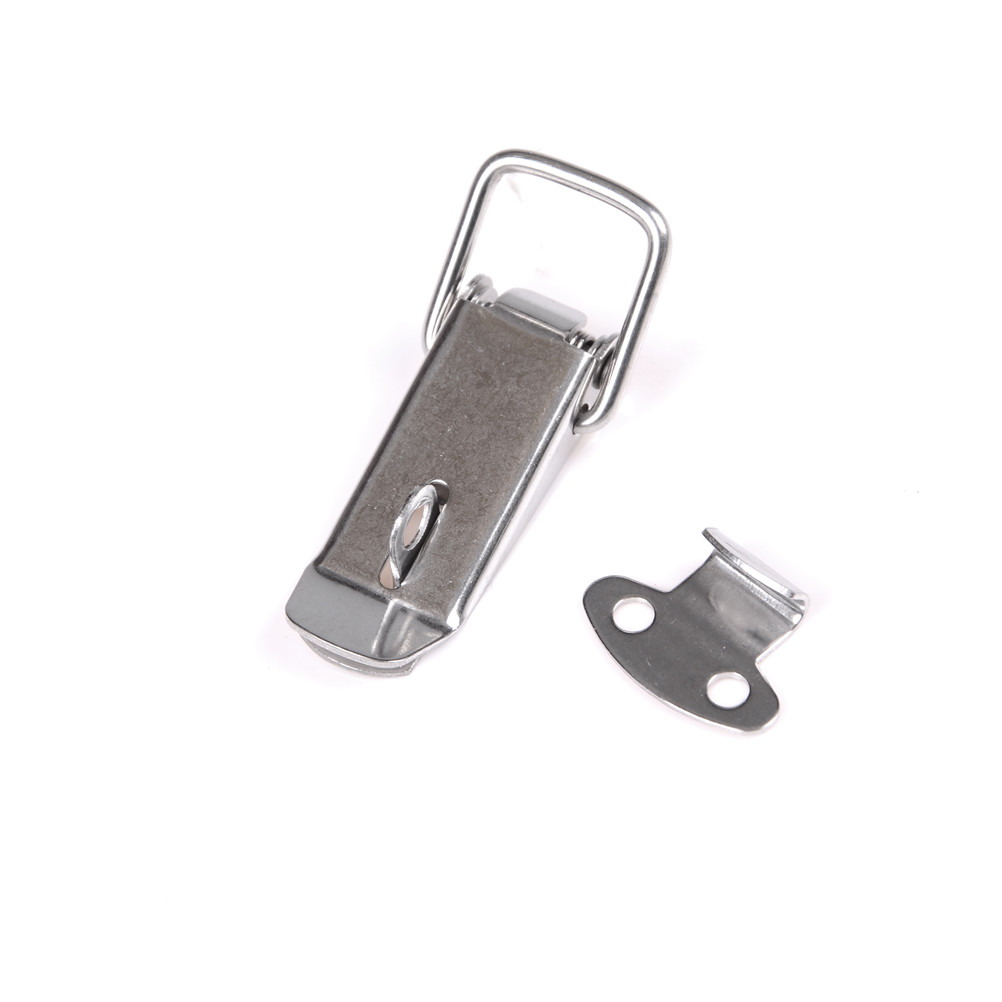 ZLinKJ 1PCS 27*74mm Spring Loaded Latch Catch Toggle Locks Hasp Iron Hasp Cabinet Boxes For Sliding Door Window Cabinet