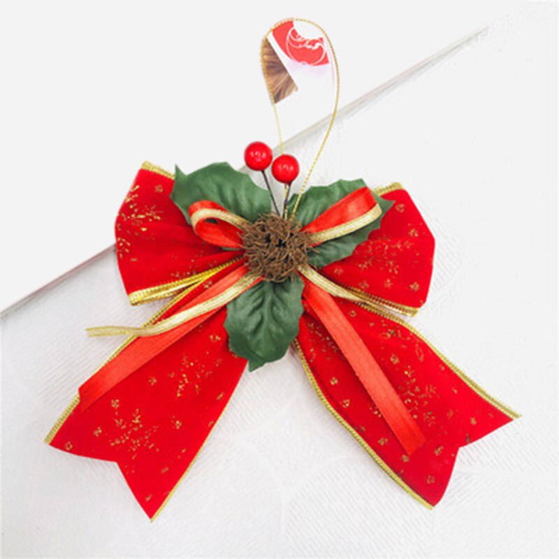 Weihnachten Bogen Dekor Weihnachten Baum Girlande DIY Zubehör Weihnachten Kasten Verpackung BöGen Hause Gold Silber verrotten Bowknot Weihnachten