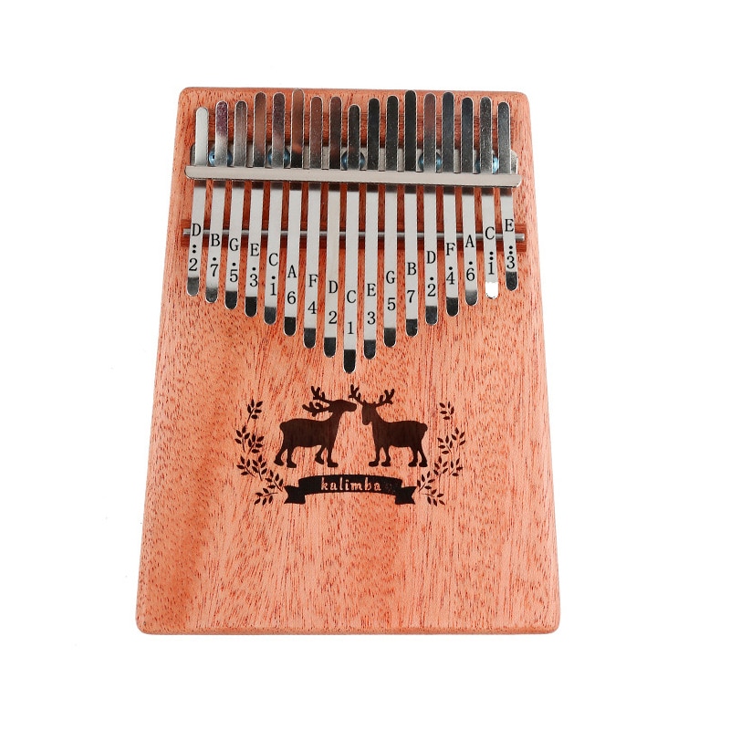 Kalimba 17 nøgle bærbar tommelfinger klaver mahogni musikinstrumenter calimba mbira til barn voksen begynder kalimba