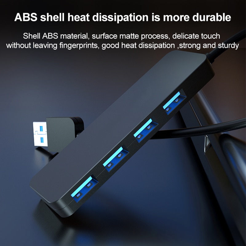 Ockered HUB USB 3.0 4 Ports External Splitter with Micro USB Port Charging for iMac Laptop Computer Accessories HUB USB Adapter