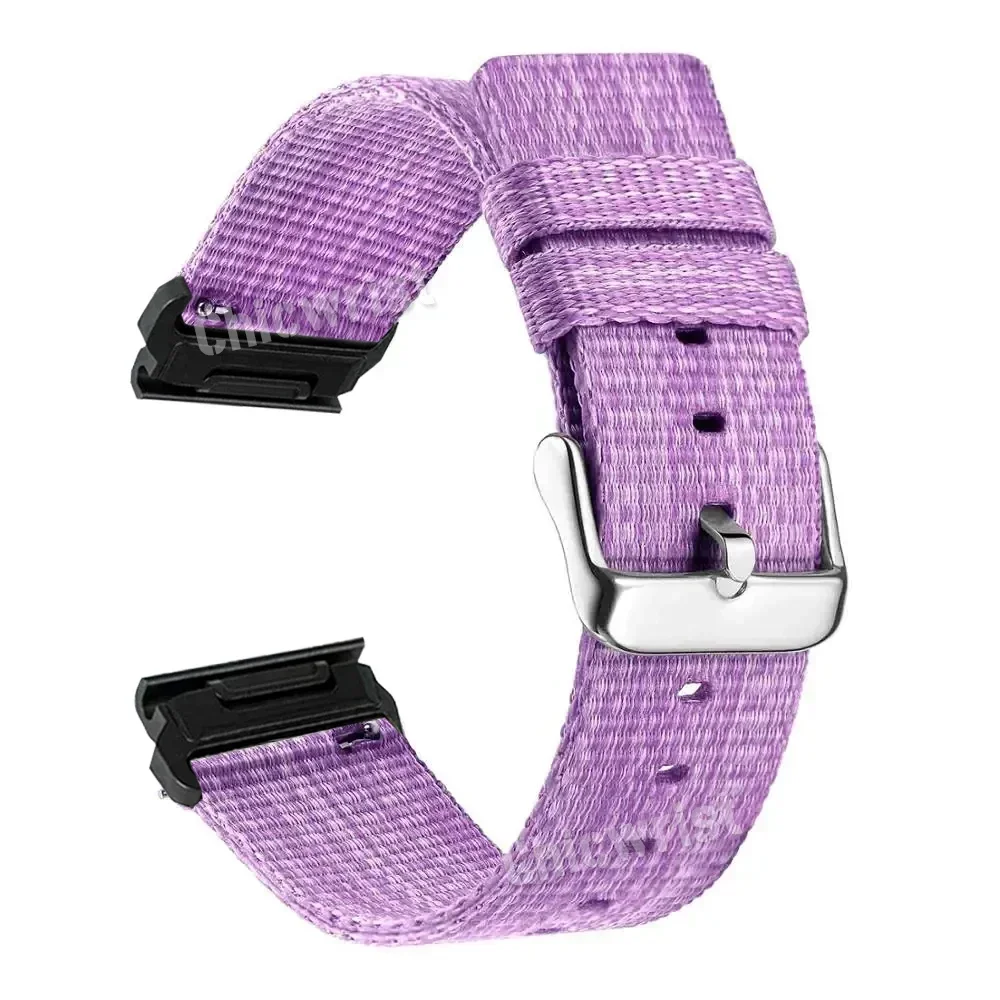 26mm 22mm nylon klokkereim til garmin watch fenix 8 7x 6x 7 5 6 pro 5x tactix 7 pro armbånd stropp smartklokke erstatningsarmbånd: Blå hvit / 22mm