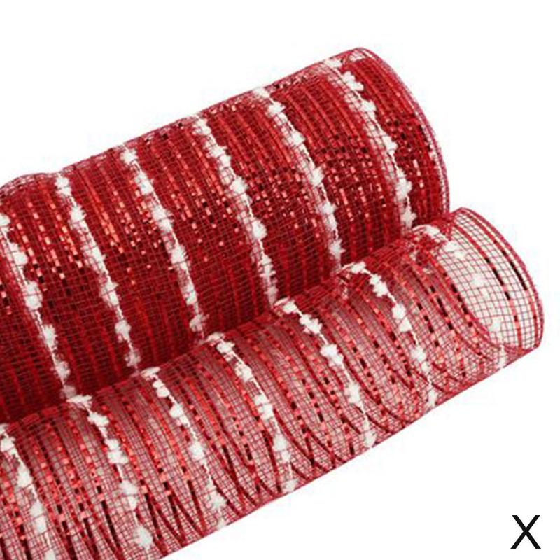 Mesh Ribbon Home Wedding Decor Poly Mesh Ribbon With Metallic Foil Each Roll For Wreaths Swags Bows Wrapping And Decorating: X