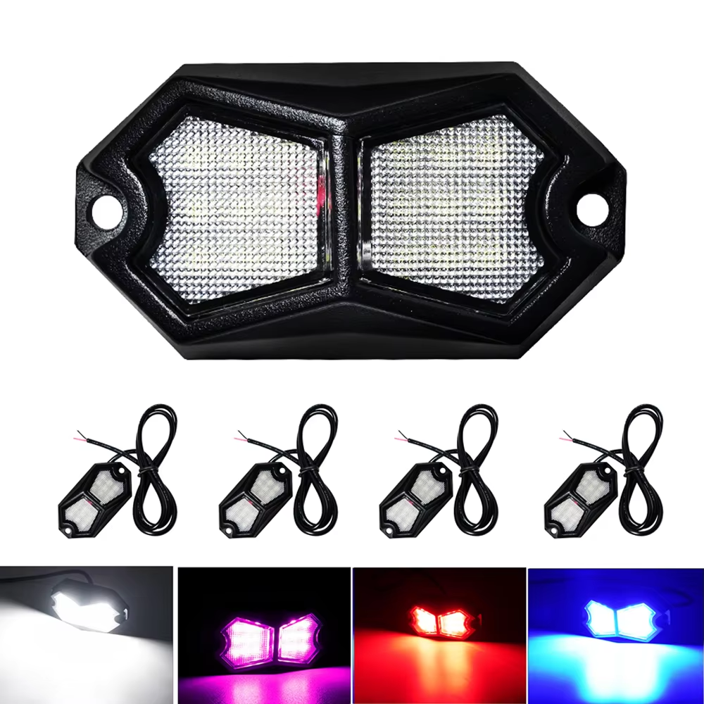 Luz LED de roca para coche y camión, 18 LED, 12V, 24V, furgoneta, camión, RV, luz de ambiente Exterior, lámpara de luz inferior automática, luces de neón Led para debajo del cuerpo