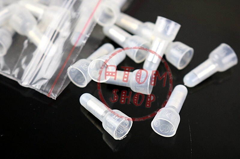Stik 50 stk nylon spole -1 22-16 awg sikkerhed lukket terminal hætte ledninger ledning stik isoleringsled