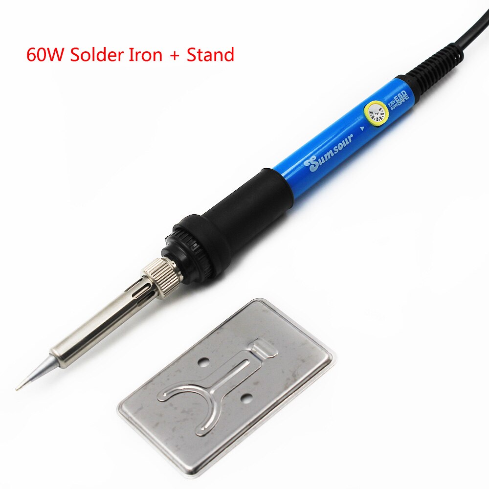 Solder Eisen 60 watt Einstellbare Temperatur Elektrische Lötkolben 110 v/220 v EU/Us-stecker Für Rework schweißen Reparatur Werkzeuge: 110V US Plug / Iron and Stand