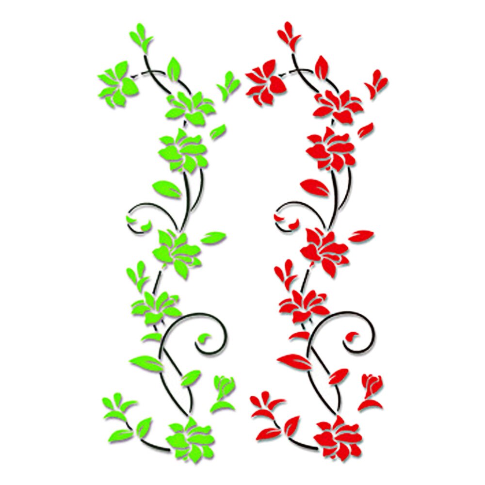 DIY 3D Acrylic Crystal Wall Stickers Living Room Bedroom Stickers TV Background Home Decoration Stickers: 2 PCs F