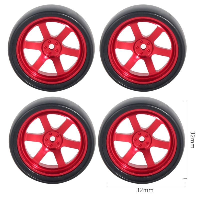 1:18 LDRC AE86 A86 LD1801 LD1802 LD1803 LD1804 A01 A02 Metal 32mm RC Hard Drift Tire Wheel Hard Tyre 1/18 RC Car Upgrade Parts: Light Grey