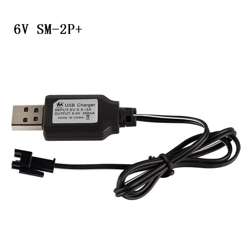 Chargeur de batterie USB 6V 250ma NiMh/NiCd SM 2P, pour jouets électriques