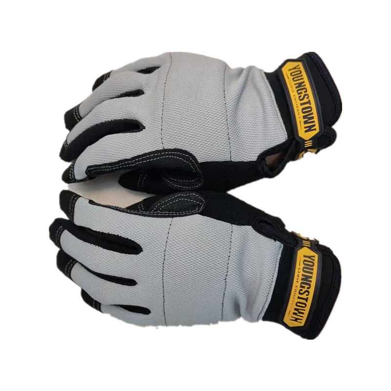 Guanti da lavoro antiscivolo con resistenza alla perforazione extra durevole di altissima qualità (ottavino/medio/grande/X-L/XXL/XXXL, grigio)