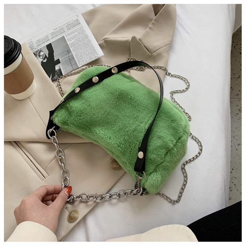 Korea Vintage Pluche Harajuku Ulzzang Messenger Bag Plezier Gothic Vrouwen Schoudertassen Hip Hop Punk Chic Vrouwen Shopper tassen