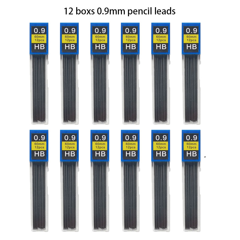 1-12 pièces 0.3 0.5 0.7 0.9 1.3 2.0mm HB remplacement recharge fils recharge pour crayon mécanique dessin automatique crayons papeterie
