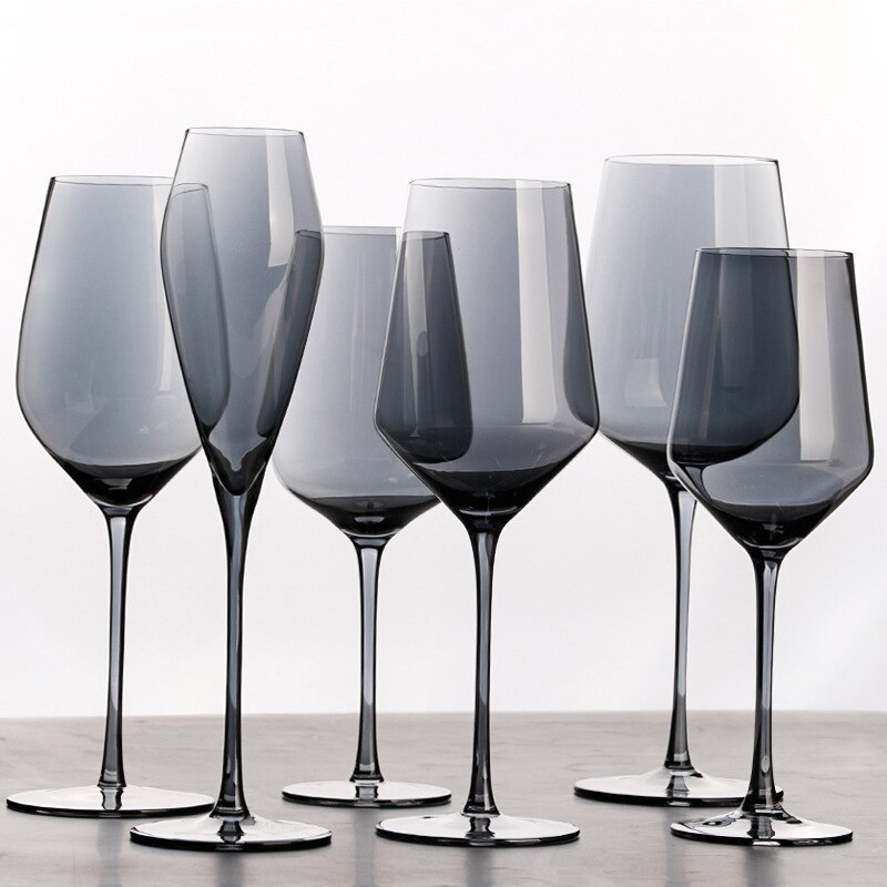 Champagneglas sølv røg grå plating drikke vinglas riste fløjter bryllup dekoration