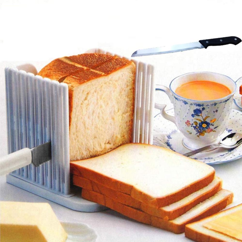 1pcs Bread Loaf Toast Cutter Slicer Slicing Cutting Guide Mold Maker Kitchen Tool